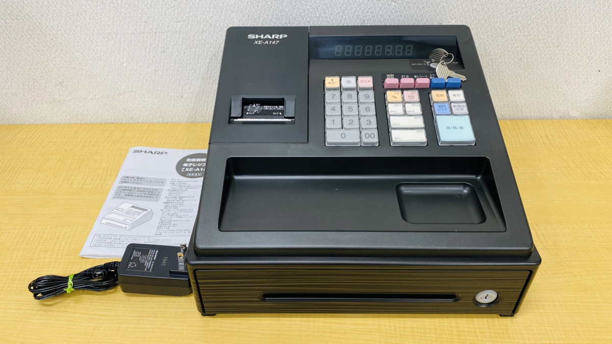 SHARP レジスター XE-A147 PC連携 店名設定無料 n3777 - 家具・インテリア